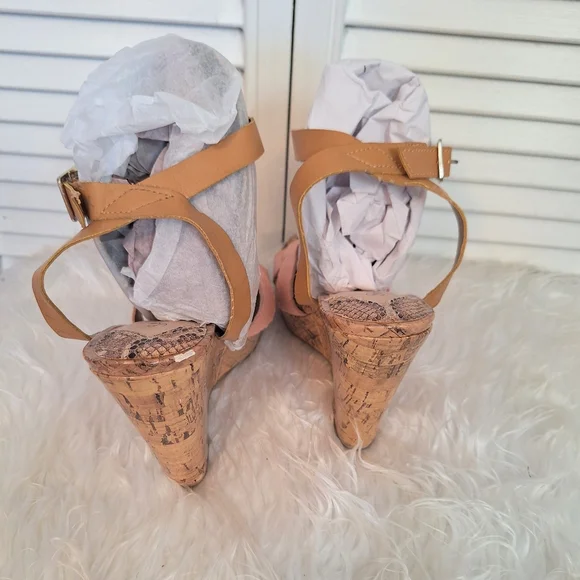 Sam & Libby Camille Wedge Sandals Sz 7 - Picture 5 of 6